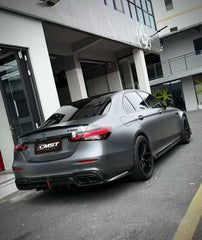 Mercedes Benz E-Class E63S E63 E53 E43 AMG E550 E450 E400 E350 E300 W213 2017 2018 2019 2020 2021 2022 2023 with Aftermarket Parts - Side Skirts Pre-preg Carbon Fiber / FRP from CMST Tuning