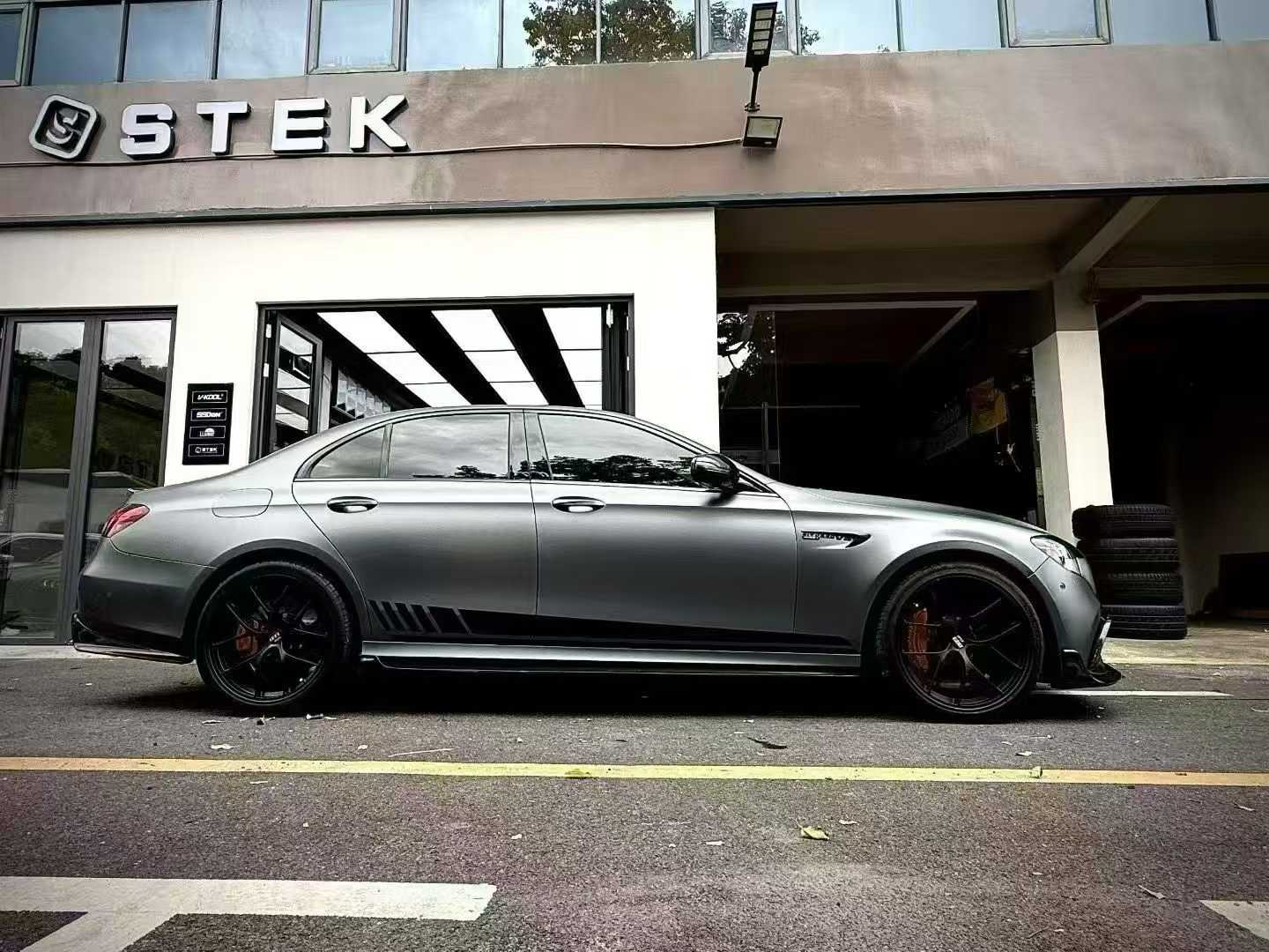 Mercedes Benz E-Class E63S E63 E53 E43 AMG E550 E450 E400 E350 E300 W213 2017 2018 2019 2020 2021 2022 2023 with Aftermarket Parts - Side Skirts Pre-preg Carbon Fiber / FRP from CMST Tuning