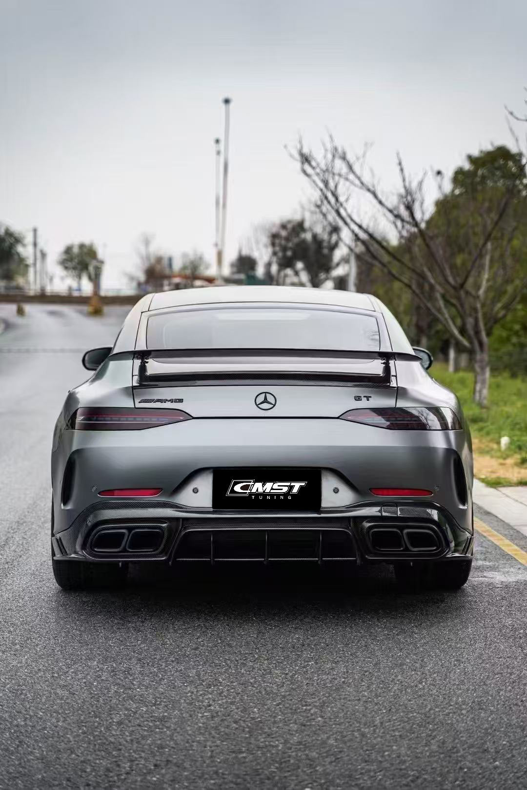 Mercedes Benz AMG GT 4 Door GT63 GT63s GT53 GT43 GT50 X290 2019 2020 2021 2022 2023 2024 with Aftermarket Parts - Rear Wing Carbon Fiber / FRP from CMST Tuning
