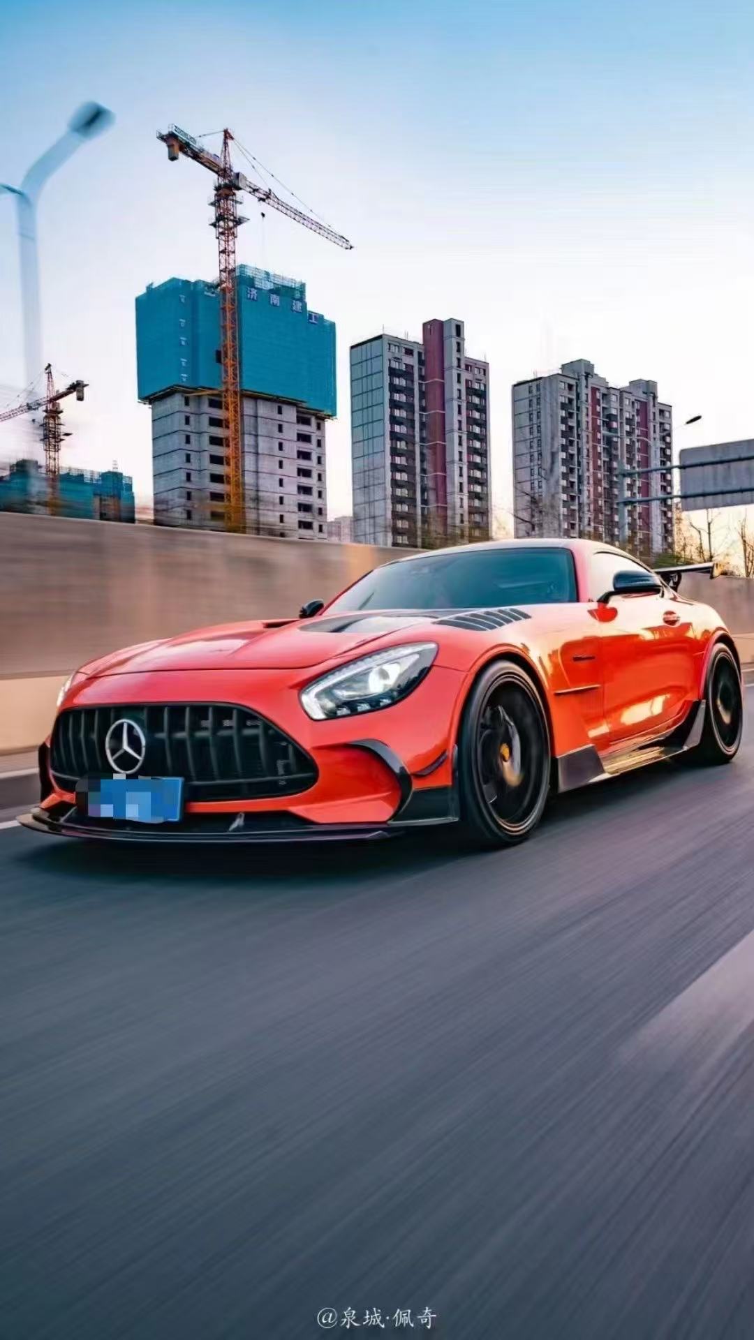 Mercedes Benz AMG GT GTS GTC GTR C190 2016 2017 2018 2019 2020 2021 (designed to work with CMST Black Series Style Front Bumper, small wider lips would need to be shaved off for fitment with OEM width bumper) with Aftermarket Parts - Front Fenders Carbon Fiber / FRP from CMST Tuning