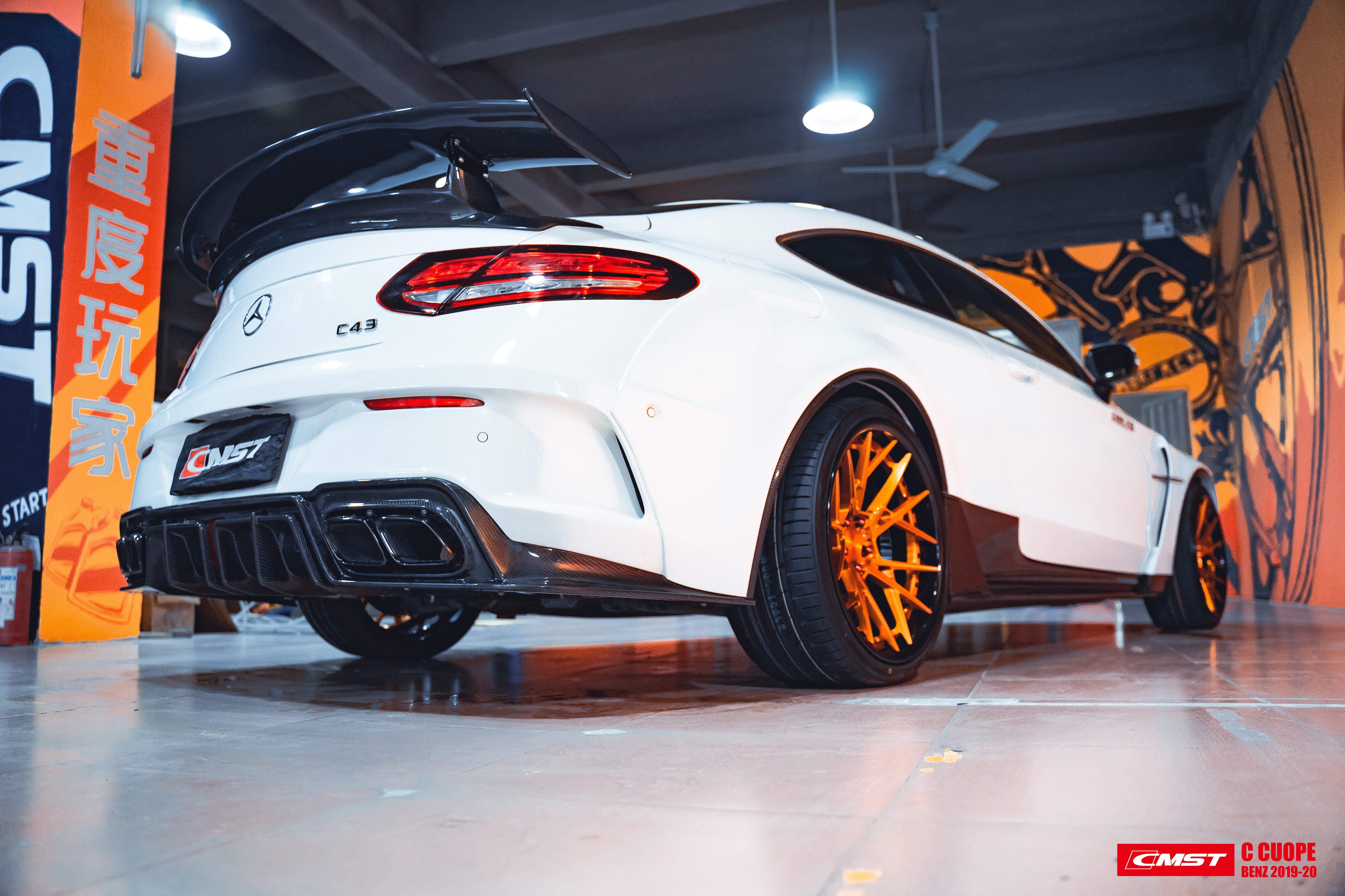 Mercedes Benz C-Class C43 AMG C300 W205 2016-2022 Coupe Convertible (suitable for both pre-facelift and facelift) with Aftermarket Parts - Widebody Fender Flares & Wheel Arches Carbon Fiber / FRP from CMST Tuning