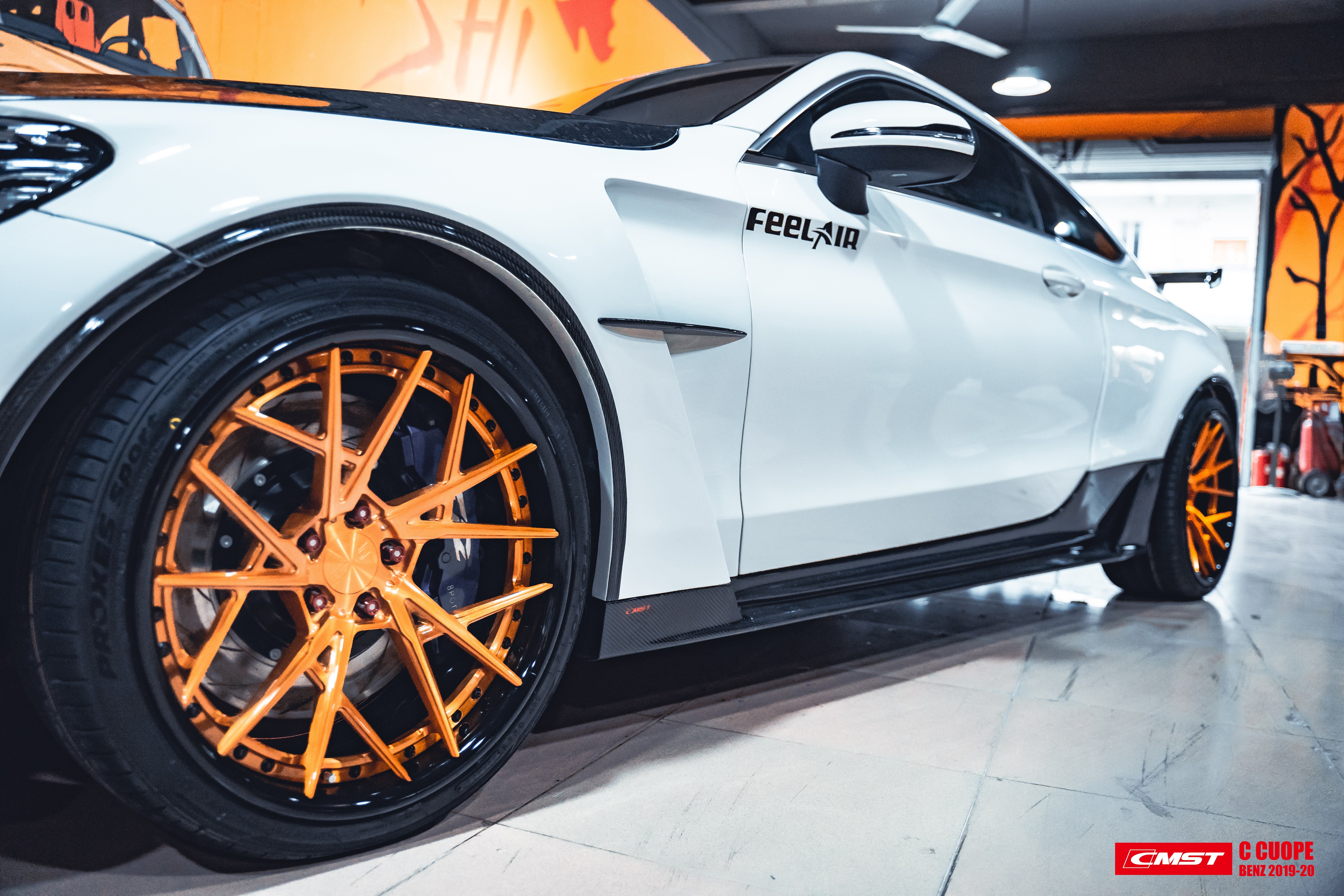 Mercedes Benz C-Class C43 AMG C300 W205 2016-2022 Coupe Convertible (suitable for both pre-facelift and facelift) with Aftermarket Parts - Widebody Fender Flares & Wheel Arches Carbon Fiber / FRP from CMST Tuning