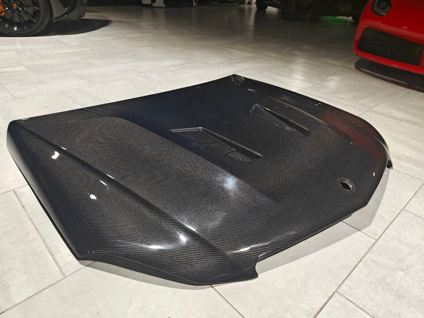 Mercedes Benz W204 C63 AMG Facelift 2012 2013 2014 with Aftermarket Parts - Hood Carbon Fiber from CMST Tuning