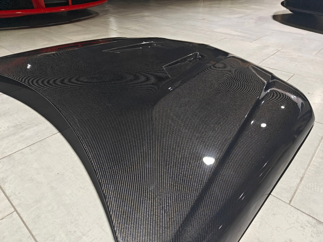 Mercedes Benz W204 C63 AMG Facelift 2012 2013 2014 with Aftermarket Parts - Hood Carbon Fiber from CMST Tuning