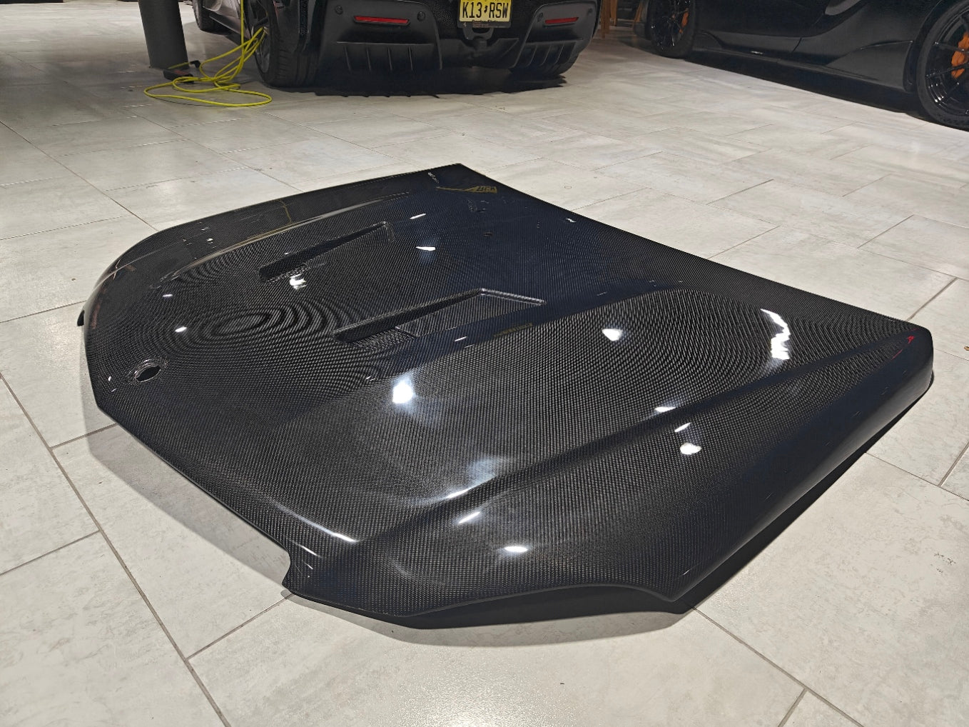 Mercedes Benz W204 C63 AMG Facelift 2012 2013 2014 with Aftermarket Parts - Hood Carbon Fiber from CMST Tuning