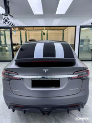 Tesla Model X P100D 100D 90D 75D 60D Performance Long Range Base 2016-2021 with Aftermarket Parts - Rear Trunk Spoiler Carbon Fiber / FRP from CMST Tuning