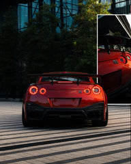 Nissan GTR Nismo T-Spec Black Edition Track Edition Premium Pure 2008 2009 2010 2011 2012 2013 2014 2015 2016 2017 2018 2019 2020 2021 2022 2023 (2017+ rear bumper is required for 2008 2009 2010 2011 2012 2013 2014 2015 2016 model year) with Aftermarket Parts - Nismo Style Rear Bumper & Diffuser Carbon Fiber / FRP / PP from CMST Tuning