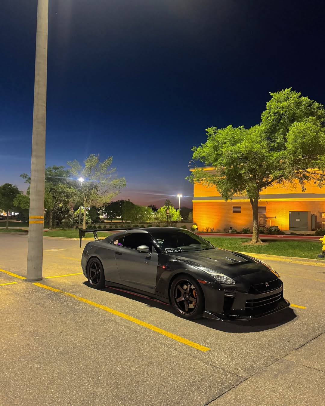 Nissan GTR Nismo Black Track Premium Base 2008 2009 2010 2011 2012 2013 2014 2015 2016 (for installation on 2017-2024 vehicles, 2008-2016 hood is recommended) & 2017 2018 2019 2020 2021 2022 2023 2024 (for installation on 2008-2016 vehicles, 2017-2024 hood is recommended) with Aftermarket Parts - TS Front Bumper & Lip (DRL included) Carbon Fiber / FRP from CMST Tuning
