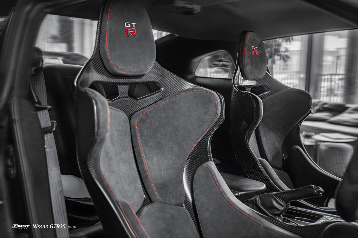 Nissan GTR R35 CBA DBA EBA 2008 2009 2010 2011 2012 2013 2014 2015 2016 with Aftermarket Parts - Seat Dry Pre-preg Carbon Fiber from CMST Tuning