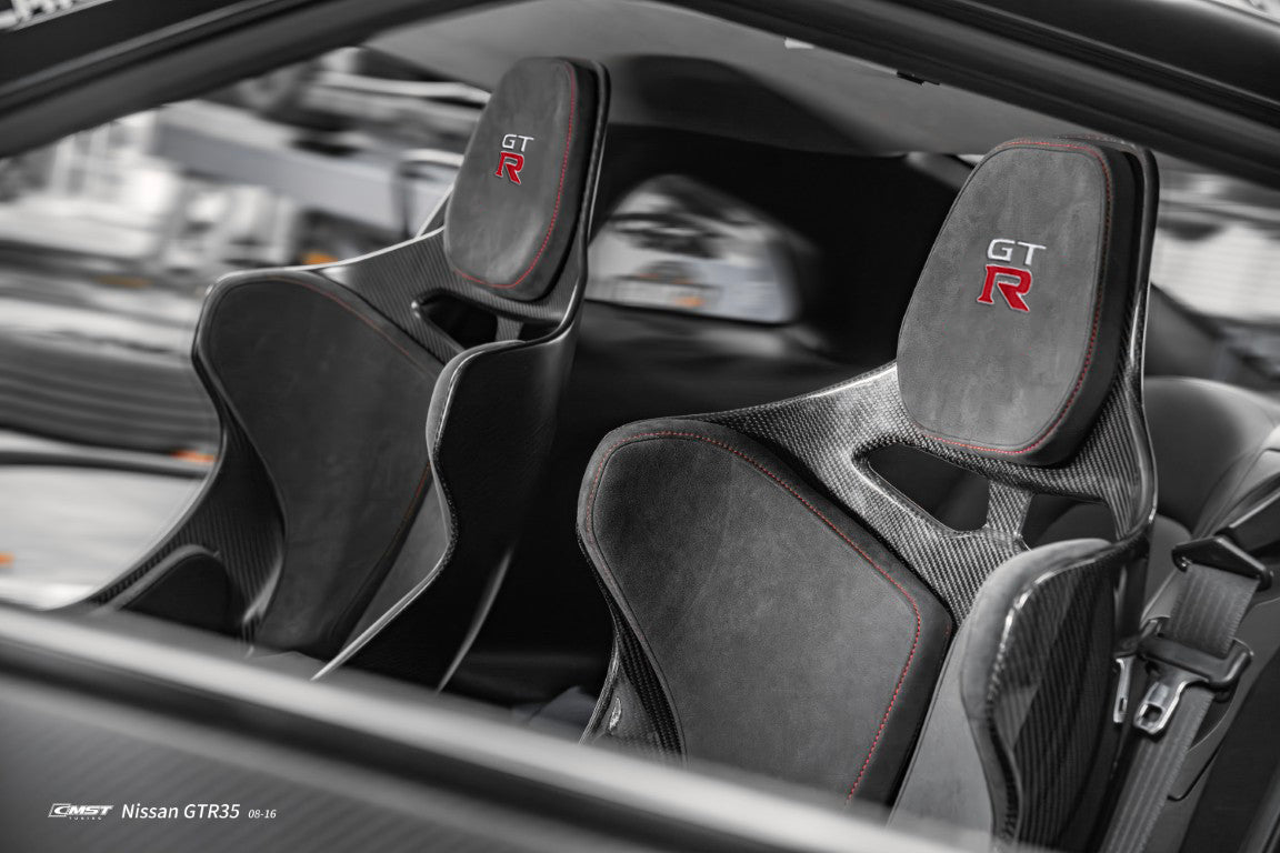Nissan GTR R35 CBA DBA EBA 2008 2009 2010 2011 2012 2013 2014 2015 2016 with Aftermarket Parts - Seat Dry Pre-preg Carbon Fiber from CMST Tuning