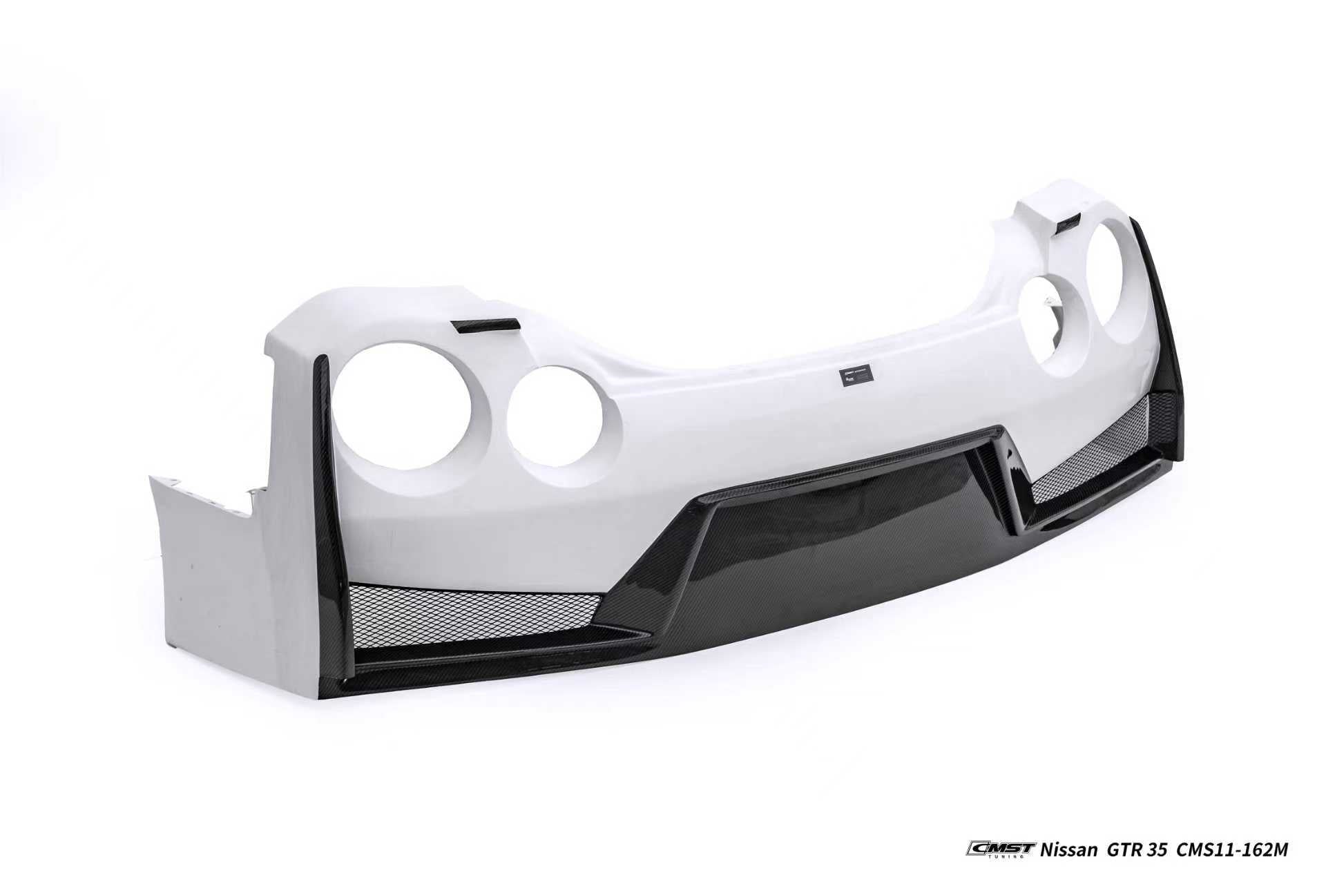 Nissan GTR R35 CBA DBA EBA 2008 2009 2010 2011 2012 2013 2014 2015 2016 2017 2018 2019 2020 2021 2022 2023 2024 with Aftermarket Parts - 2024 NISMO Style Rear Bumper & Diffuser & Undertray Carbon Fiber / FRP CMST Tuning