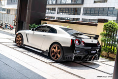 Nissan GTR R35 CBA DBA EBA 2008 2009 2010 2011 2012 2013 2014 2015 2016 2017 2018 2019 2020 2021 2022 2023 2024 with Aftermarket Parts - HORIZON Rear Bumper & Diffuser & Undertray Carbon Fiber / FRP from CMST Tuning