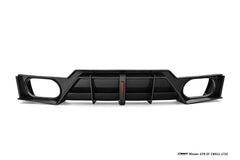 Nissan GTR R35 CBA DBA EBA 2008 2009 2010 2011 2012 2013 2014 2015 2016 2017 2018 2019 2020 2021 2022 2023 2024 with Aftermarket Parts - HORIZON Rear Bumper & Diffuser & Undertray Carbon Fiber / FRP from CMST Tuning