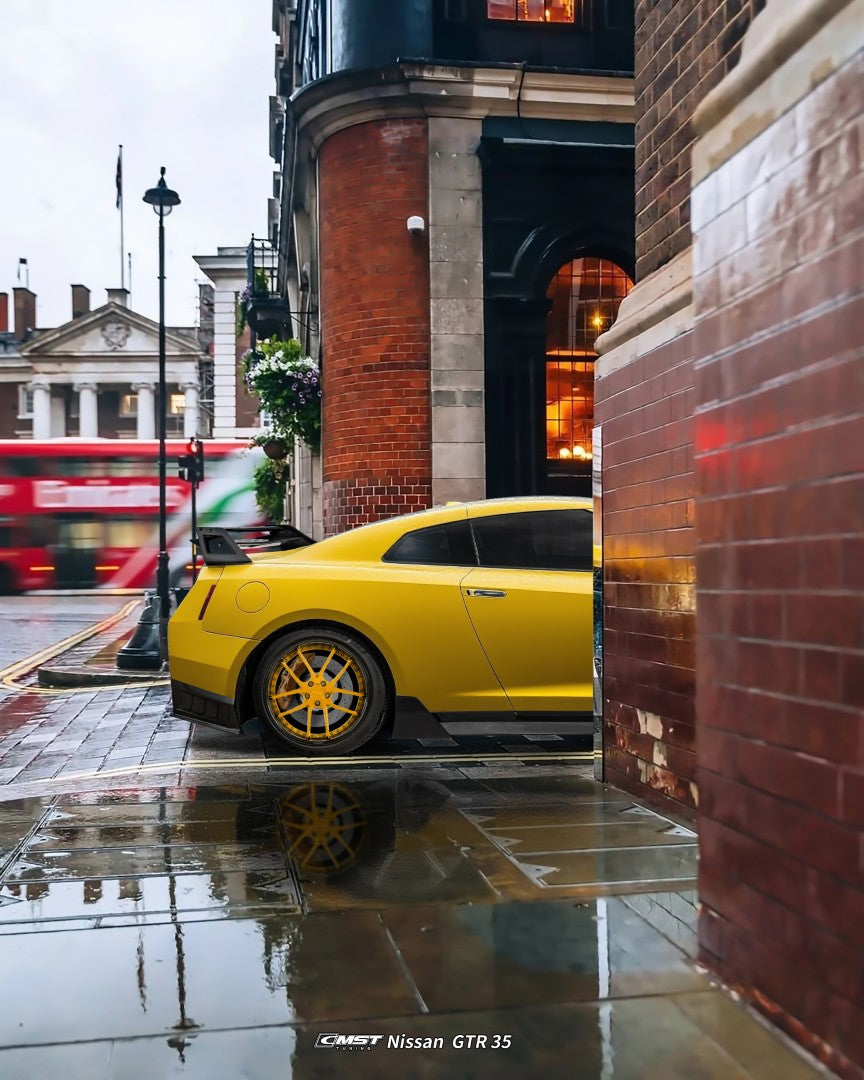 Nissan GTR R35 CBA DBA EBA 2008 2009 2010 2011 2012 2013 2014 2015 2016 2017 2018 2019 2020 2021 2022 2023 2024 with Aftermarket Parts - HORIZON Rear Spoiler Carbon Fiber / FRP from CMST Tuning