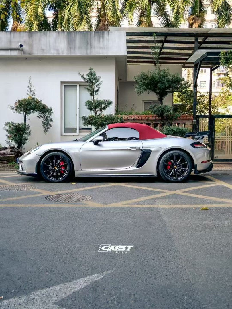 Porsche 718 Cayman Boxster Base S T GTS GT4 Spyder 2017-ON with Aftermarket Parts - Side Vents Carbon Fiber / FRP from CMST Tuning