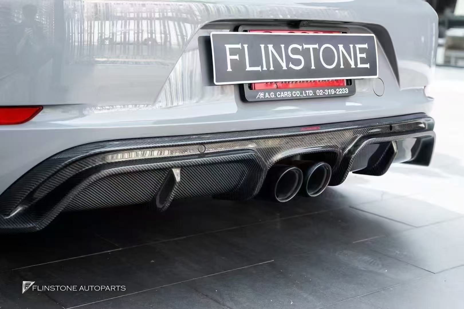 Porsche 718 Cayman Boxster Base S T GTS 2017-ON with Aftermarket Parts - V1 Style Rear Diffuser Carbon Fiber / FRP from CMST Tuning