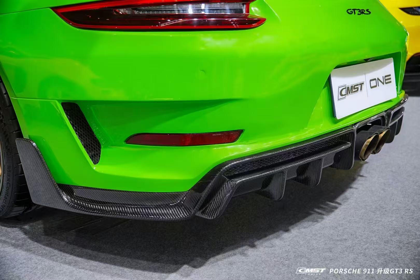 Porsche 991.1 Carrera Base/S 2012 2013 2014 2015 2016 & 991.2 Carrera Base/S 2017 2018 2019 with Aftermarket Parts - Rear Bumper & Diffuser Carbon Fiber / FRP from CMST Tuning