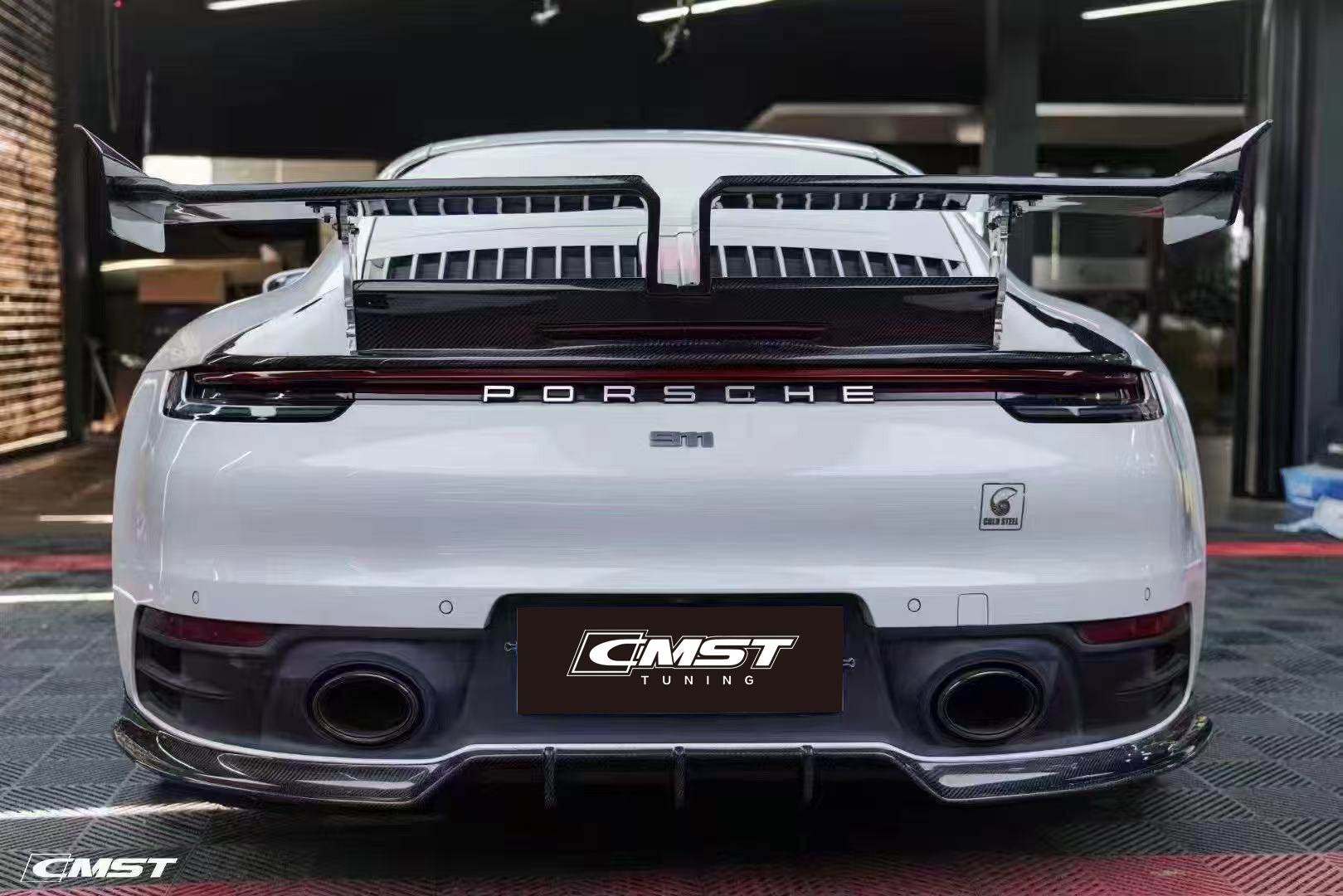 Porsche 911 992 992.1 Carerra Base/S/T/4/4S/Targa 4/Targa 4S/GTS 2020-2024 with Aftermarket Parts - V1 Style Carbon Fiber & FRP Rear Spoiler from CMST Tuning