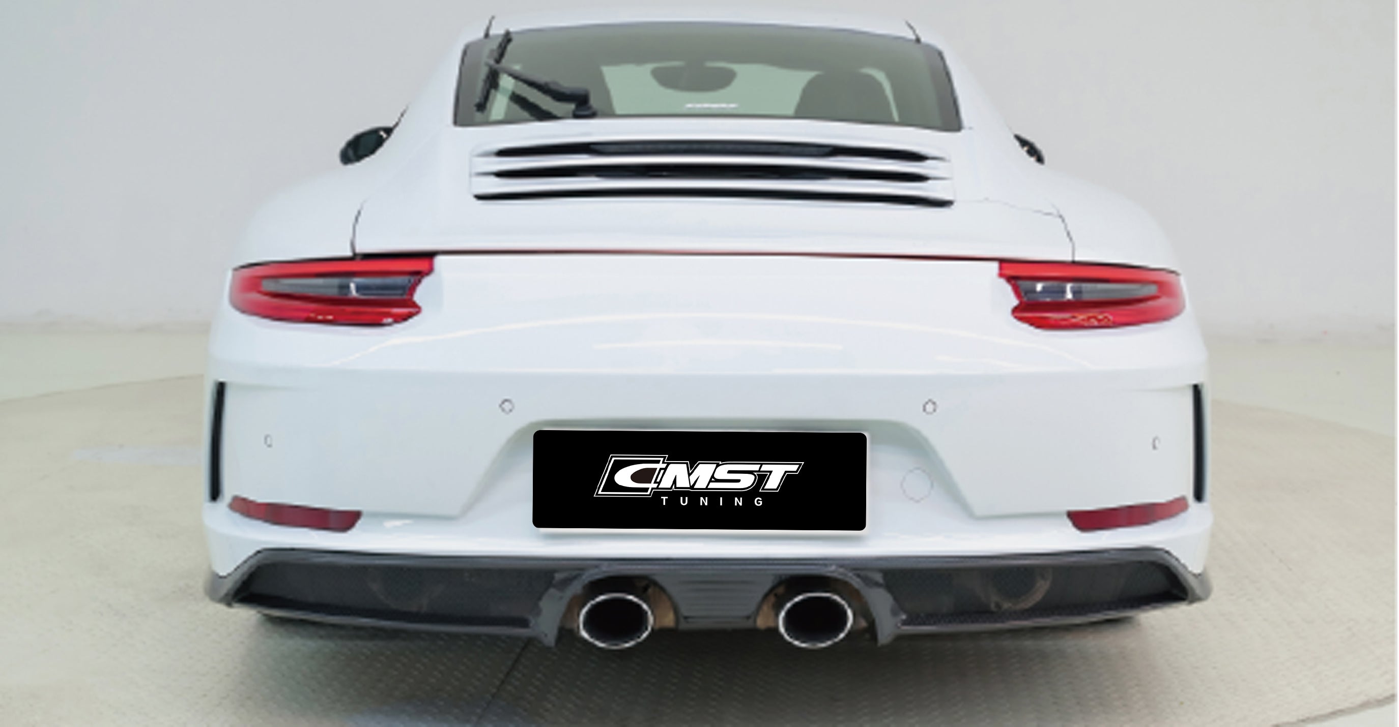 Porsche 991.1 Carrera Base/S/T 2012 2013 2014 2015 2016 (991.1 requires .2 taillights part number: PP18-002) & 991.2 Carrera Base/S/T 2017 2018 2019 with Aftermarket Parts – GT3 Conversion Style Rear Bumper & Diffuser Dry Pre-preg Carbon Fiber/PP Polypropylene/FRP from CMST Tuning