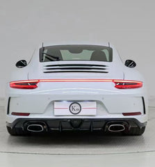 Porsche 991.1 Carrera Base/S/T 2012 2013 2014 2015 2016 (991.1 requires .2 taillights part number: PP18-002) & 991.2 Carrera Base/S/T 2017 2018 2019 with Aftermarket Parts – KDA Style Rear Bumper & Diffuser Dry Pre-preg Carbon Fiber/PP Polypropylene/FRP from CMST Tuning
