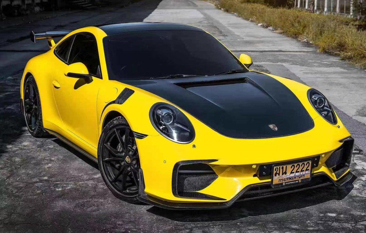 Porsche 991.1 Carrera Base/S/T 2012 2013 2014 2015 2016 &  991.2 Carrera Base/S/T 2017 2018 2019 with Aftermarket Parts - Side Skirts Carbon Fiber/FRP from CMST Tuning