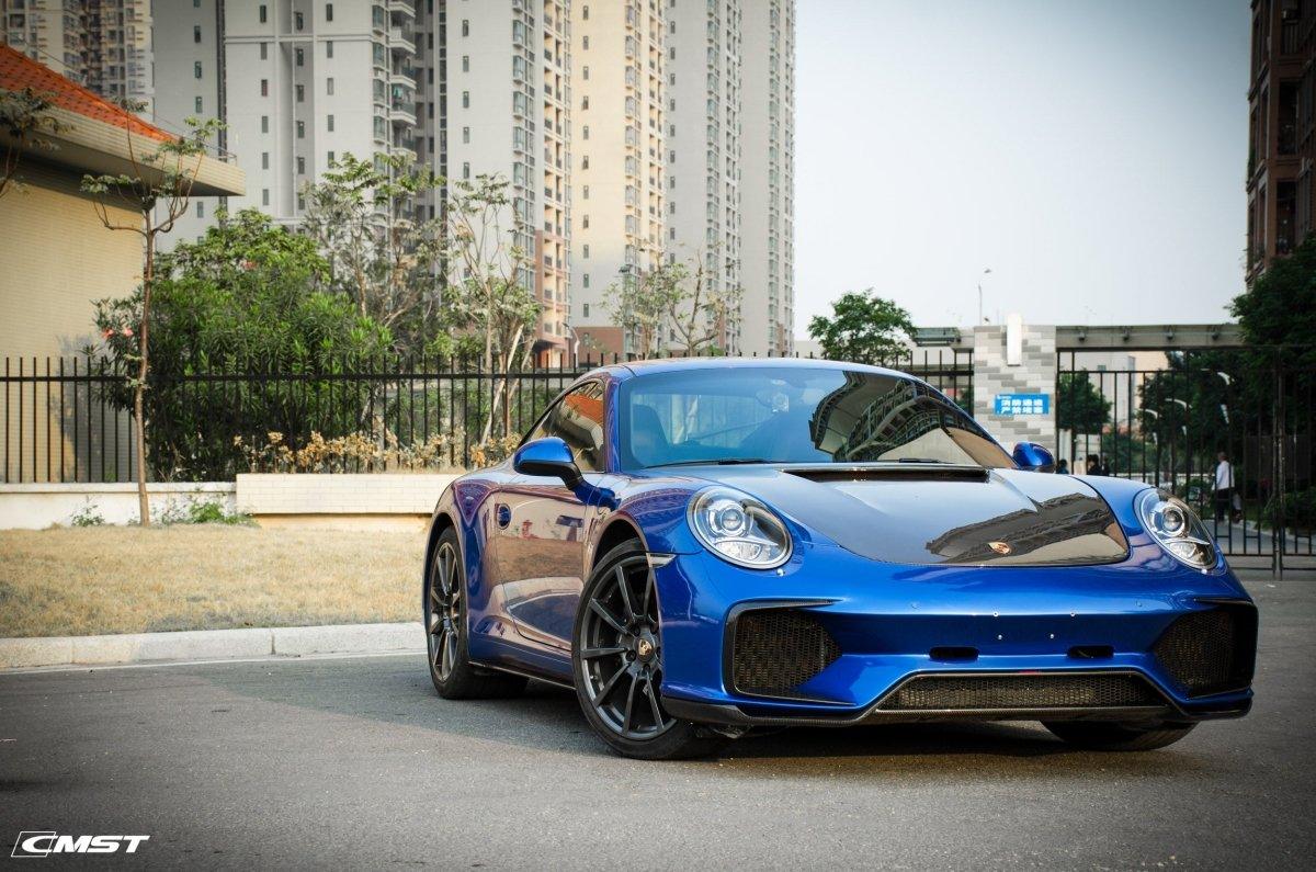 Porsche 991.1 Carrera Base/S/T 2012 2013 2014 2015 2016 &  991.2 Carrera Base/S/T 2017 2018 2019 with Aftermarket Parts - Side Skirts Carbon Fiber/FRP from CMST Tuning
