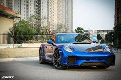 Porsche 991.1 Carrera Base/S/T 2012 2013 2014 2015 2016 &  991.2 Carrera Base/S/T 2017 2018 2019 with Aftermarket Parts - Side Skirts Carbon Fiber/FRP from CMST Tuning
