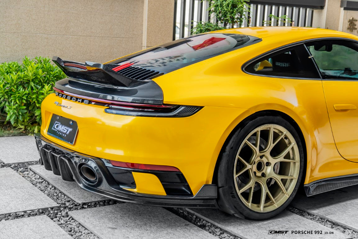 Porsche 992 992.1 Carerra Base/S/T/4/4S/Targa 4/Targa 4S/GTS (Sport Design Aerokit Package only) 2020 2021 2022 2023 2024 with Aftermarket Parts - Rear Diffuser Carbon Fiber/FRP from CMST Tuning