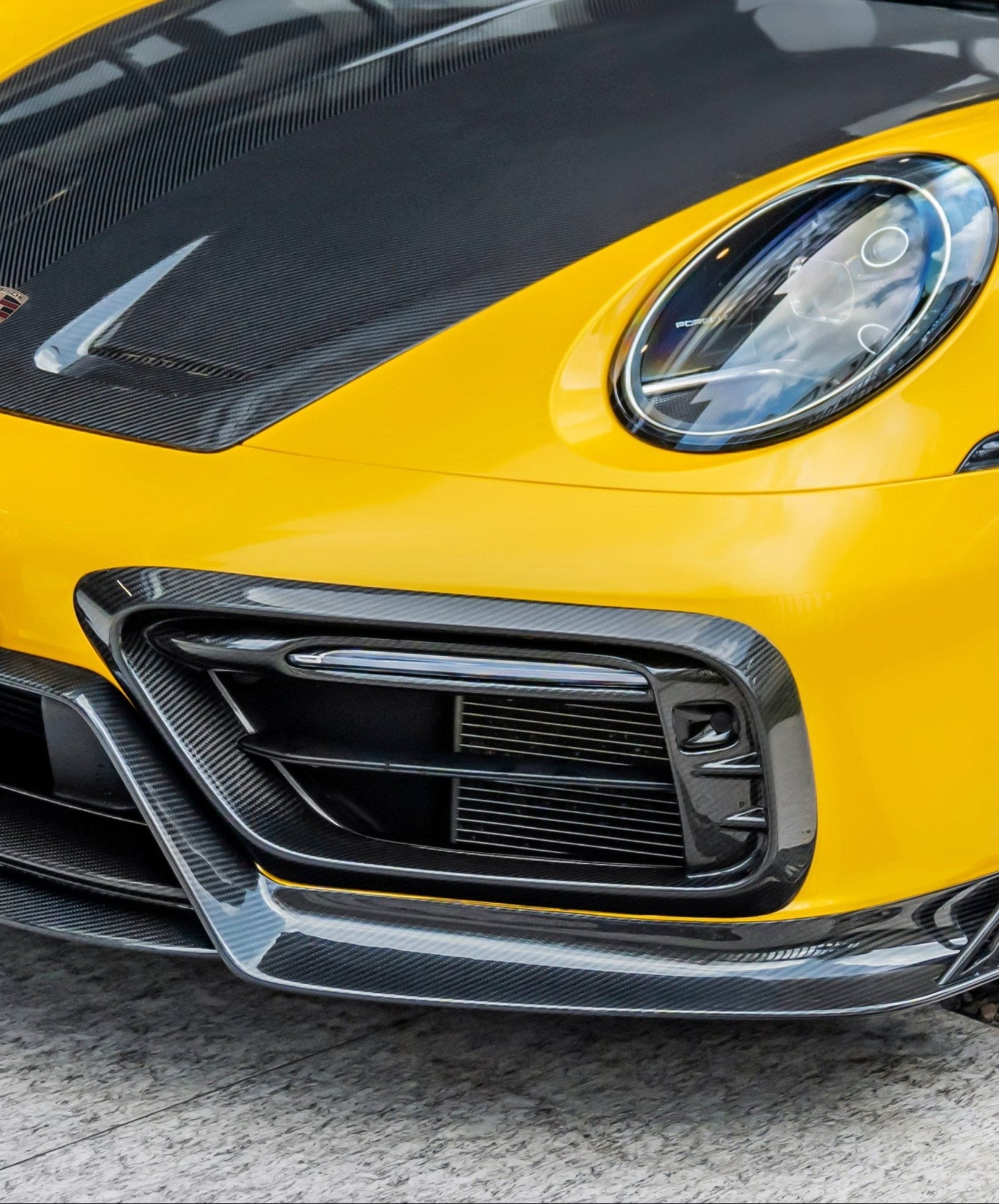Porsche 992 992.1 Carerra Base/S/T/4/4S/Targa 4/Targa 4S/GTS (Sport Design Aerokit Package only) 2020 2021 2022 2023 2024 with Aftermarket Parts - Upper Valences Carbon Fiber/FRP from CMST Tuning