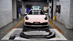 Porsche 992 992.1 Carrera Base/S/T/4/4S/Targa 4/Targa 4S/GTS 2020 2021 2022 2023 2024 with Aftermarket Parts - Sport & Non-Sport Design Aerokit Package Front Lip Carbon Fiber / FRP from CMST Tuning