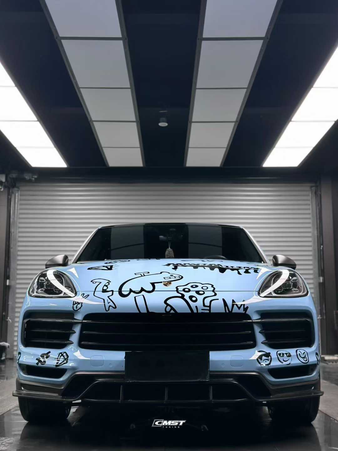 Porsche Cayenne 9Y0 9Y0.1 Base/S 2019-2023 & Cayenne 9Y3 9Y3.1 Base/S 2019-2023 (fitment not suitable for bumpers with sport design package) with Aftermarket Parts - Carbon Fiber & FRP Front Lip from CMST Tuning