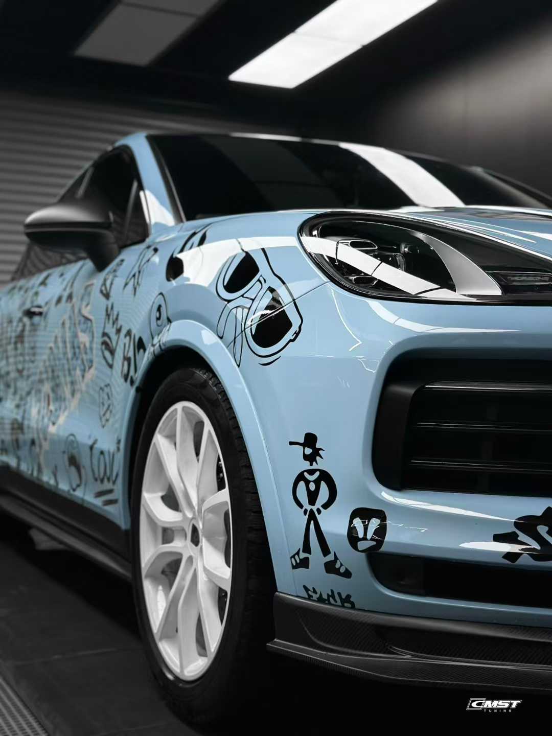 Porsche Cayenne 9Y0 9Y0.1 Base/S 2019-2023 & Cayenne 9Y3 9Y3.1 Base/S 2019-2023 (fitment not suitable for bumpers with sport design package) with Aftermarket Parts - Carbon Fiber & FRP Front Lip from CMST Tuning