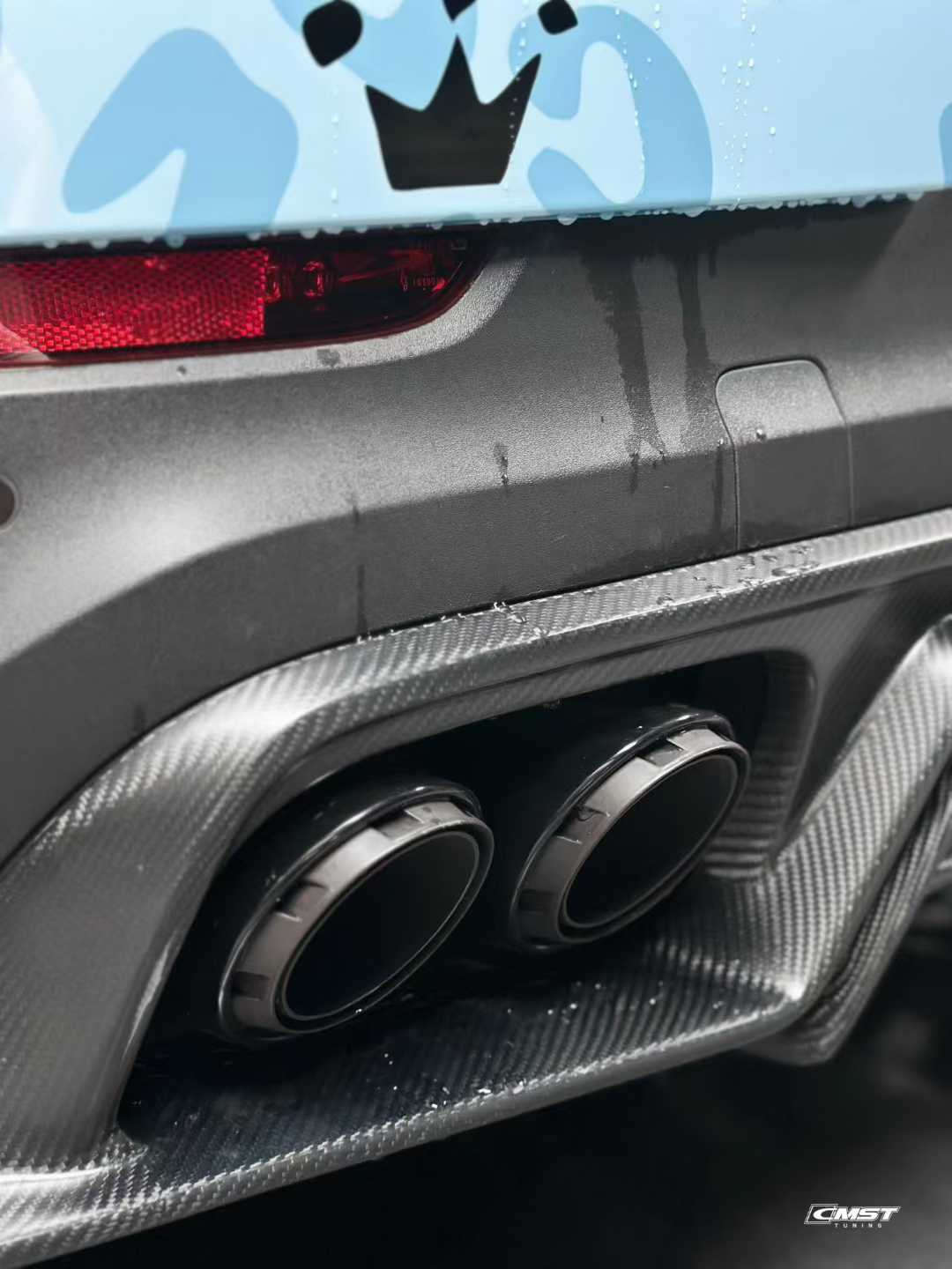 Porsche Cayenne 9Y0 9Y0.1 Base/S/Turbo/Turbo S 2019-2023 & Cayenne 9Y3 9Y3.1 Base/S/Turbo/Turbo S 2019-2023 with Aftermarket Parts - Carbon Fiber & FRP Rear Diffuser from CMST Tuning