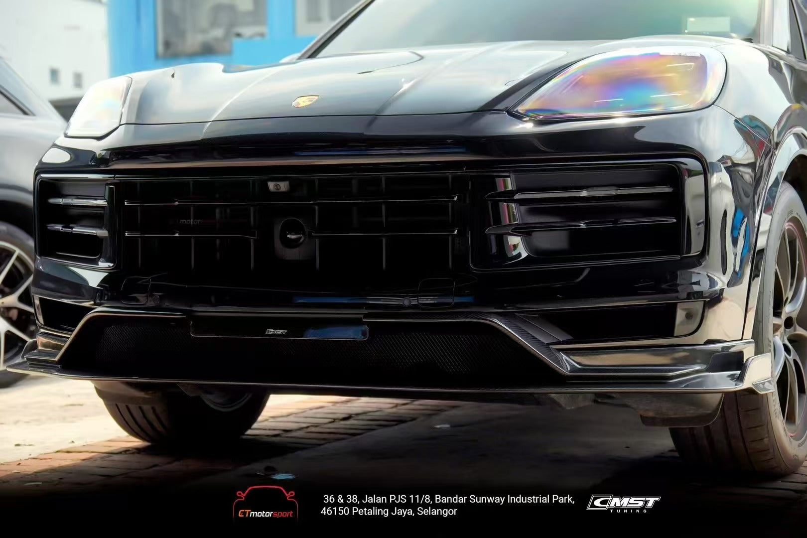 Porsche Cayenne 9Y0 9Y0.2 Base/S/AWD/E-Hybrid 2024-ON & Cayenne 9Y3 9Y3.2 Base/S 2024-ON with Aftermarket Parts -  Front Lip Carbon Fiber / FRP from CMST Tuning