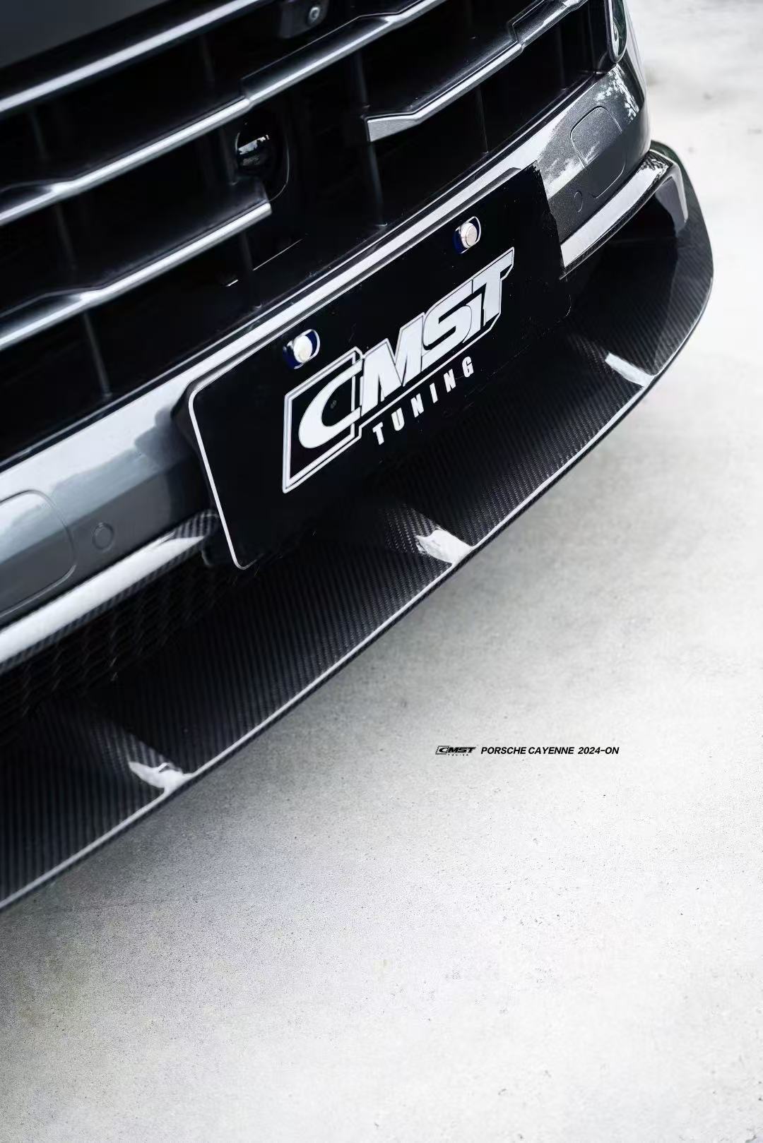 Porsche Cayenne 9Y0 9Y0.2 Base/S/AWD/E-Hybrid 2024-ON & Cayenne 9Y3 9Y3.2 Base/S 2024-ON with Aftermarket Parts - Front Lip Carbon Fiber / FRP from CMST Tuning