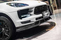 Porsche Macan 95B.2 Base / S 2019 2020 2021 with Aftermarket Parts - Front Lip Carbon Fiber / FRP from CMST Tuning
