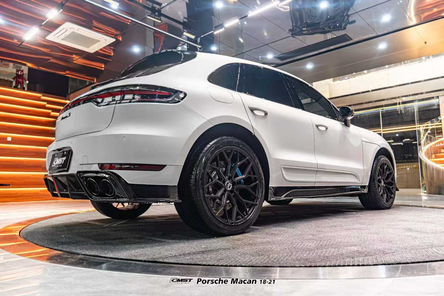 Porsche Macan 95B.1 Base/S/GTS/Sport Edition/Turbo 2015 2016 2017 2018 & Macan 95B.2 Base/S/GTS/Turbo 2019 2020 2021 with Aftermarket Parts - Rear Diffuser Carbon Fiber / FRP from CMST Tuning