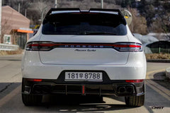 Porsche Macan 95B.1 Base/S/GTS/Sport Edition/Turbo 2016 2017 2018 & Macan 95B.2 Base/S/GTS/Turbo 2019 2020 2021 with Aftermarket Parts - Rear Roof Spoiler Carbon Fiber / FRP from CMST Tuning