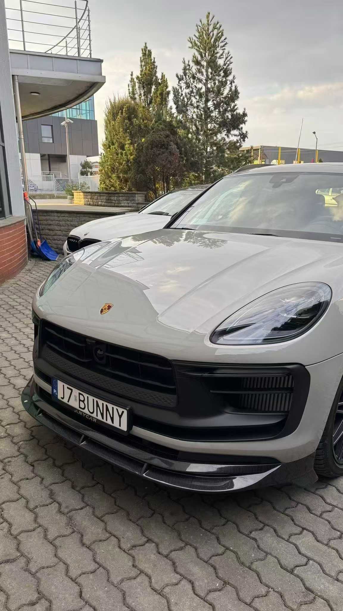 Porsche Macan 95B.3 Base/S/T/GTS/Turbo 2022-2025 with Aftermarket Parts - Front Lip Carbon Fiber / FRP from CMST Tuning