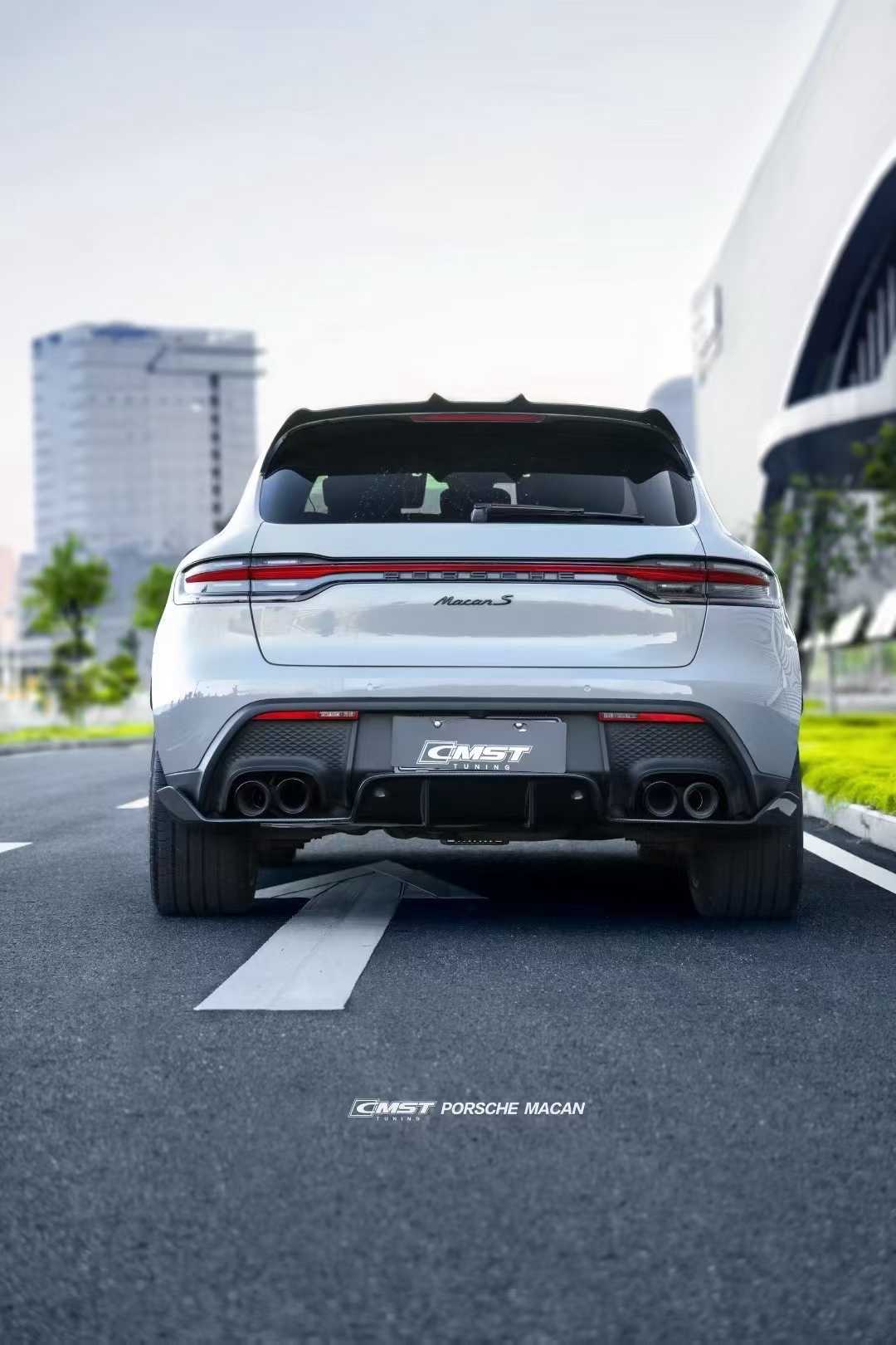 Porsche Macan 95B.3 Base/S/T 2022 2023 2024 2025 with Aftermarket Parts - Rear Diffuser Carbon Fiber / FRP from& CMST Tuning