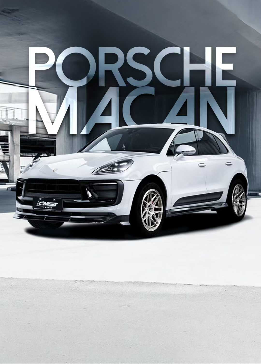 Porsche Macan 95B.3 Base/S/T 2022-2025 with Aftermarket Parts - Side Skirts Carbon Fiber / FRP from CMST Tuning