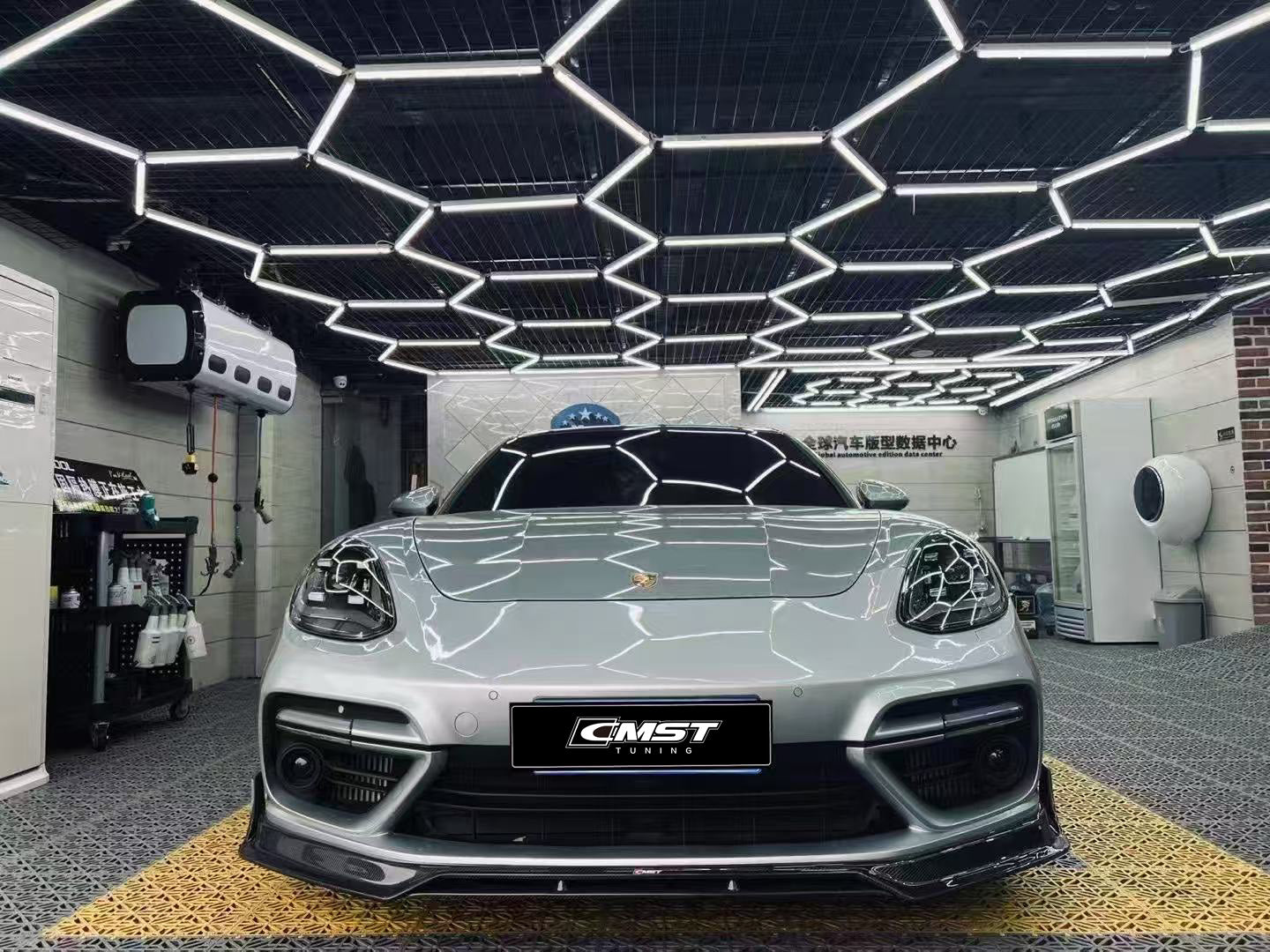 Porsche Panamera 971 971.1 Turbo/Turbo S 2017 2018 2019 2020 & Panamera 971 971.1 RWD/Base/4/4S 2017 2018 2019 2020 with Aftermarket Parts - Front Lip Carbon Fiber / FRP from CMST Tuning