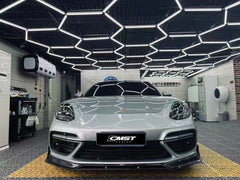 Porsche Panamera 971 971.1 Turbo/Turbo S 2017 2018 2019 2020 & Panamera 971 971.1 RWD/Base/4/4S 2017 2018 2019 2020 with Aftermarket Parts - Front Lip Carbon Fiber / FRP from CMST Tuning