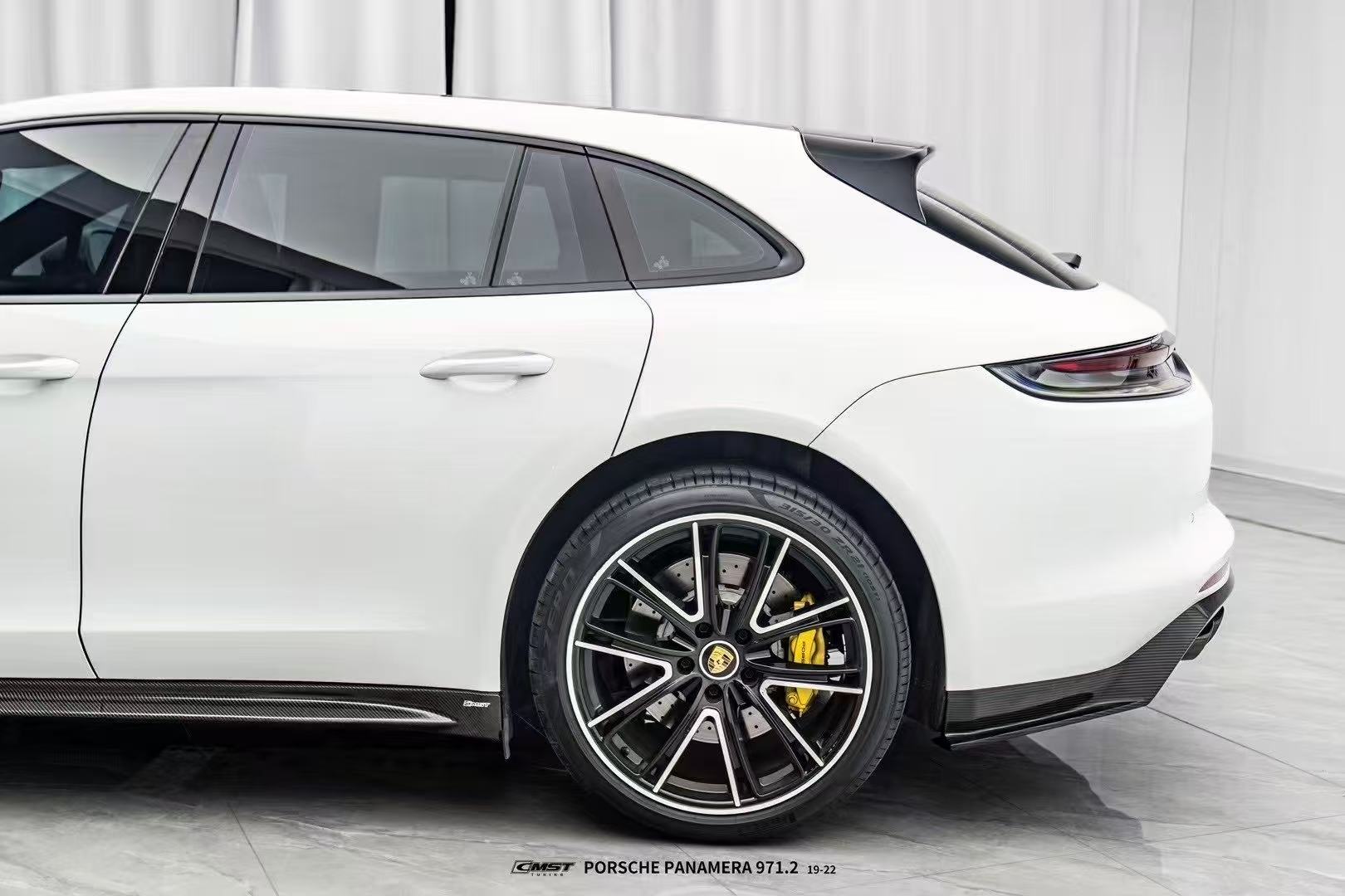 Porsche Panamera 971 971.1 RWD/Base/4/4S/GTS/Turbo/Turbo S 2017 2018 2019 2020 & Panamera 971 971.2 RWD/Base/4/4S/GTS/Turbo/Turbo S 2021 2022 2023 with Aftermarket Parts - V1 Rear Diffuser Pre-preg Carbon Fiber / Vacuumed Carbon Fiber / FRP from CMST Tuning