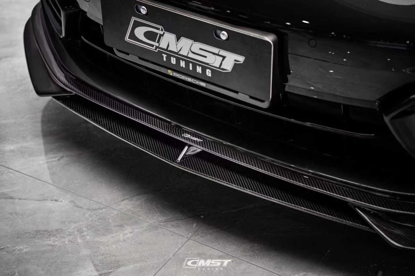 Porsche Panamera 971 971.2 RWD/Base/4/4S 2021-2023 with Aftermarket Parts - Pre-preg Carbon & FRP Front Lip from CMST Tuning