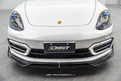 Porsche Panamera 971 971.2 RWD/Base/4/4S 2021-2023 with Aftermarket Parts - Pre-preg Carbon & FRP Front Lip from CMST Tuning