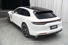 Porsche Panamera 971 971.1 RWD/Base/4/4S/GTS/Turbo/Turbo S 2017-2020 & Panamera 971 971.2 RWD/Base/4/4S/GTS/Turbo/Turbo S 2021-2023 with Aftermarket Parts - V2 Style Pre-preg Carbon & FRP Side Skirts from CMST Tuning