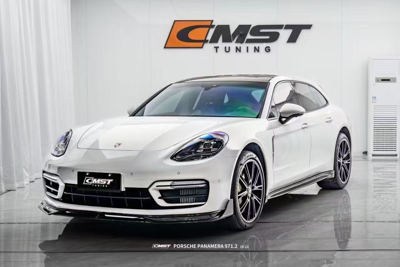 Porsche Panamera 971 971.2 RWD/Base/4/4S 2021-2023 with Aftermarket Parts - Pre-preg Carbon & FRP Front Lip from CMST Tuning