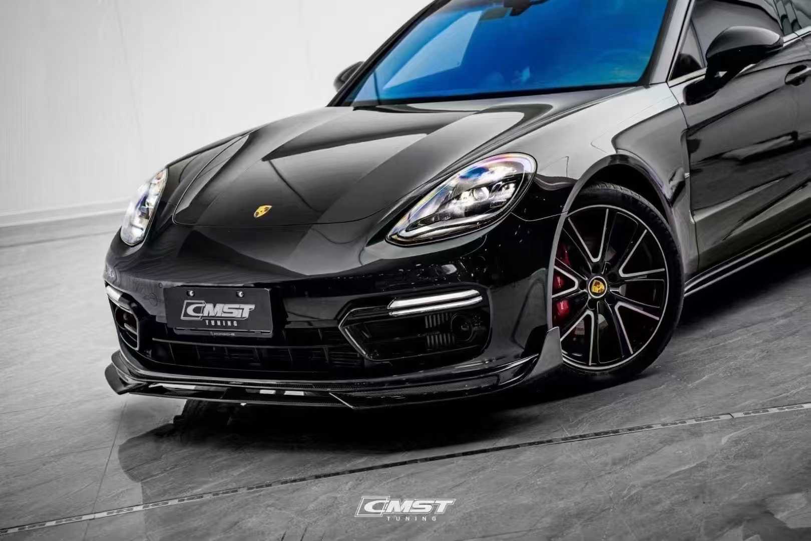 Porsche Panamera 971 971.1 RWD/Base/4/4S/GTS/Turbo/Turbo S 2017 2018 2019 2020 & Panamera 971 971.2 RWD/Base/4/4S/GTS/Turbo/Turbo S 2021 2022 2023 with Aftermarket Parts - Upper Valences Pre-preg Carbon Fiber / FRP from CMST Tuning