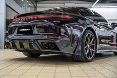 Porsche Panamera 976 Base 4 4S E-Hybird GTS Turbo 2024 with Aftermarket Parts - Side Skirts Pre-preg Carbon Fiber / FRP from CMST Tuning